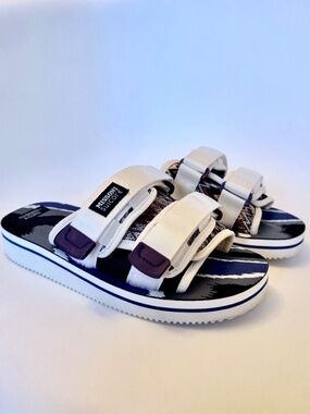 SUICOKE X Missoni Zigzag-Strap Sandals In White Size 7